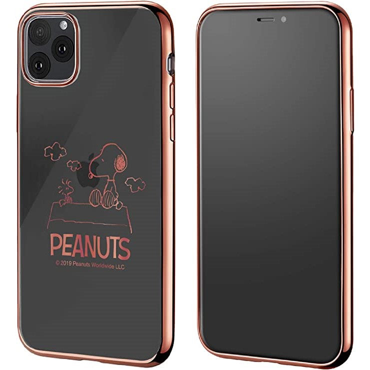 [スヌーピー/SNOOPY]iPhone(アイフォン)用 TPU素材クリアケース(ローズピンク)