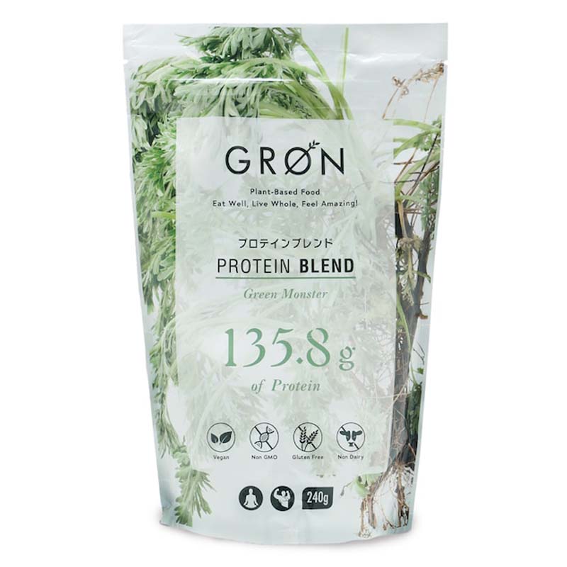 GRON プロテインブレンド (グリーンモンスター) 240g　