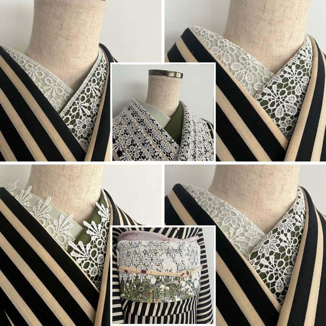 Ribbon Lace Half-Collar, Handmade Half-Collar, Obi Decoration, Kake-Eri, Date-Eri [2]