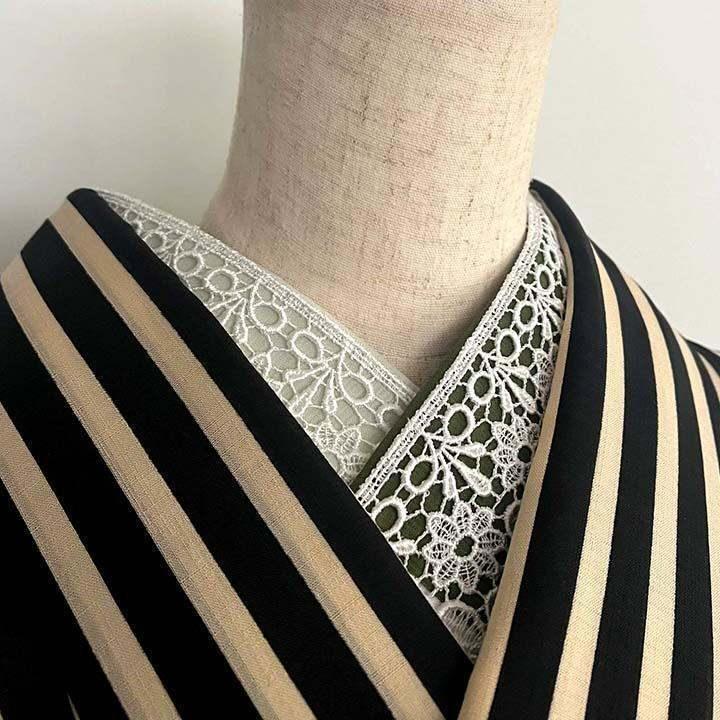 Ribbon Lace Half-Collar, Handmade Half-Collar, Obi Decoration, Kake-Eri, Date-Eri [2]