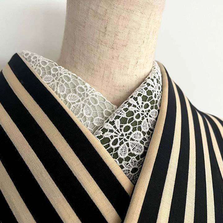 Ribbon Lace Half-Collar, Handmade Half-Collar, Obi Decoration, Kake-Eri, Date-Eri [2]