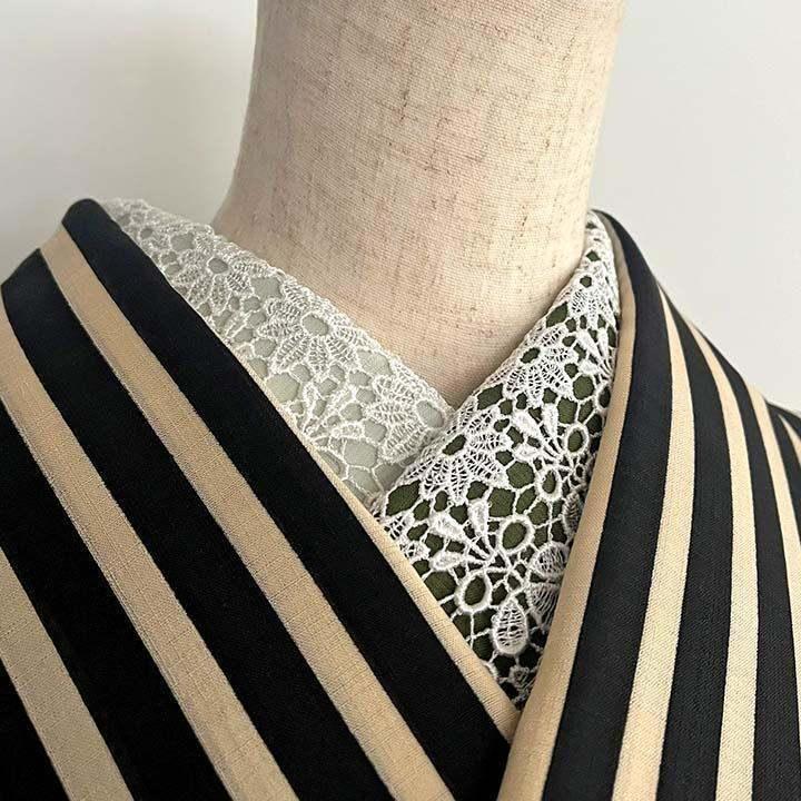 Ribbon Lace Half-Collar, Handmade Half-Collar, Obi Decoration, Kake-Eri, Date-Eri [2]