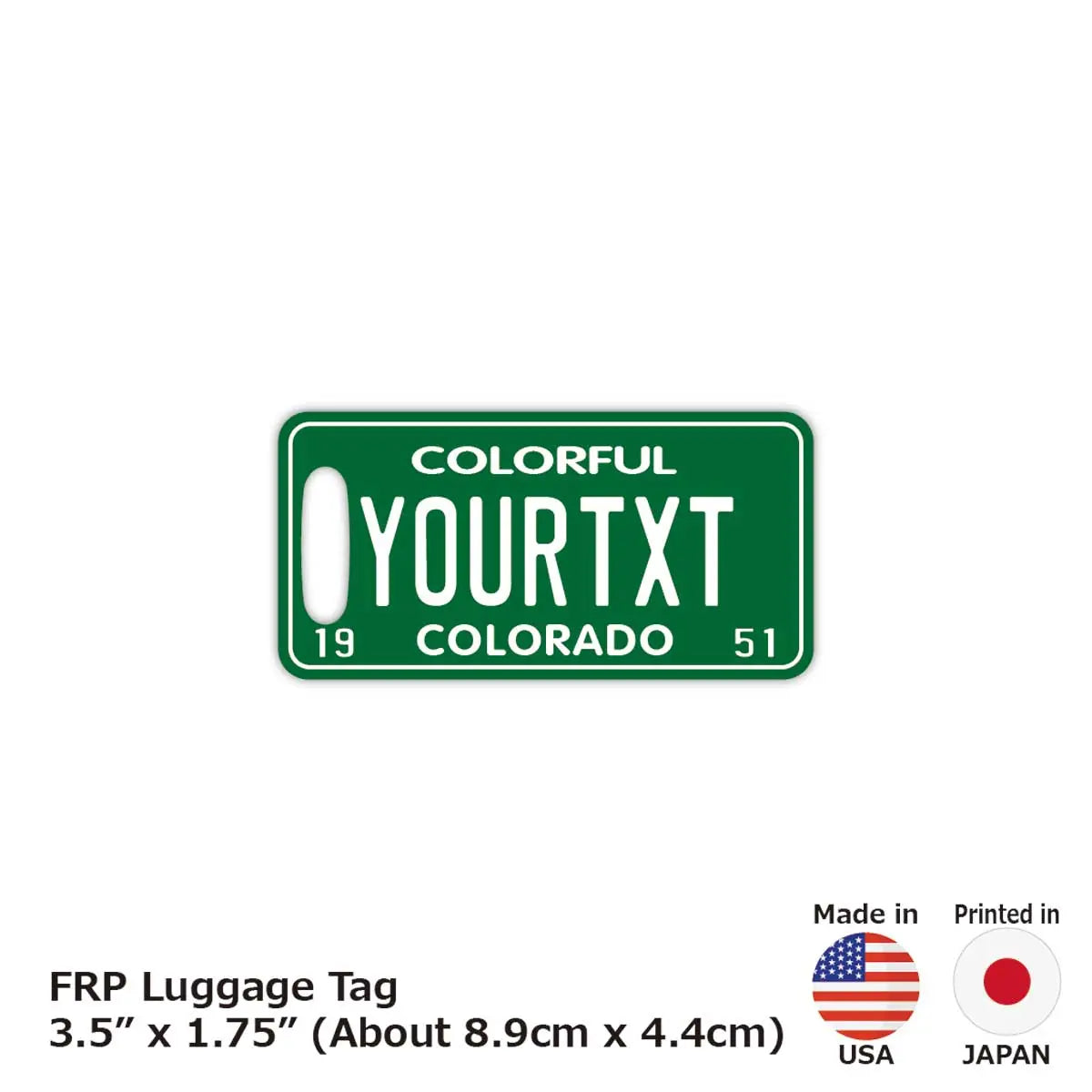[Luggage Tag] Colorado 1951 / Original American License Plate Shape, Stylish, Anti-Loss Tag