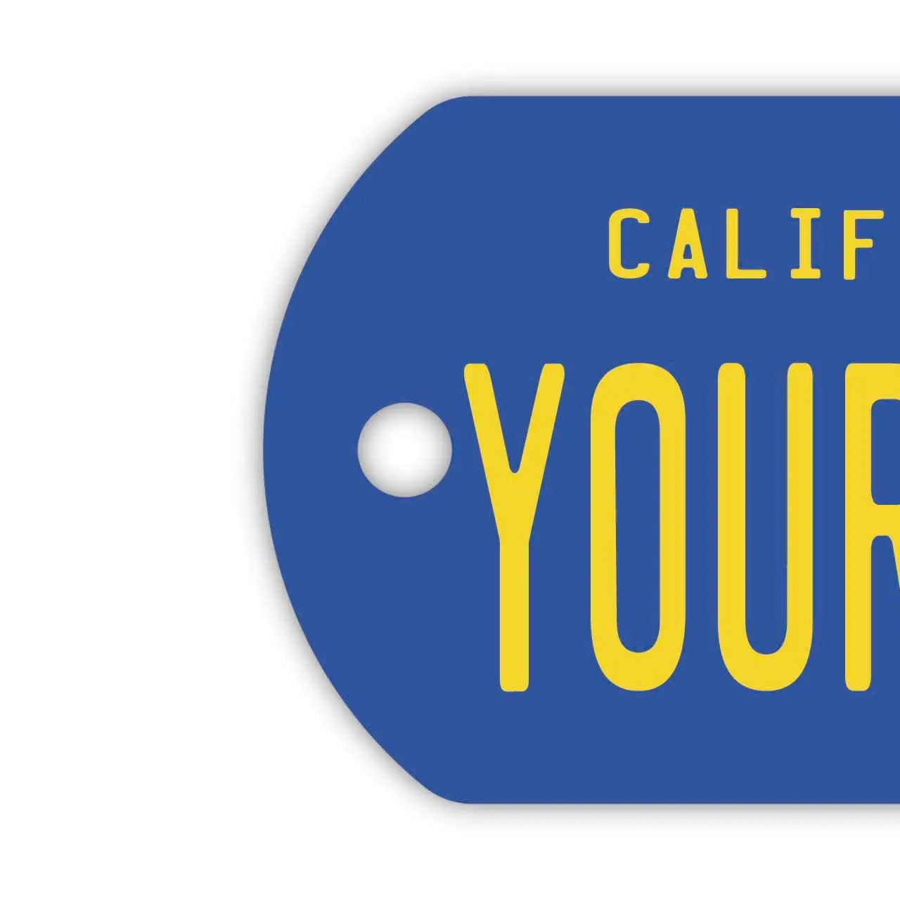 [Dog Tag] California 1970s/Original American License Plate Keychain