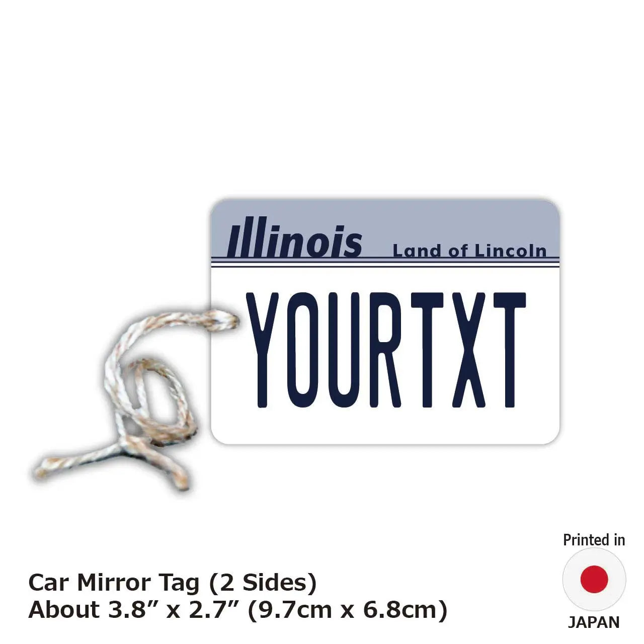 [Mirror Tag] Illinois 1980s/Original American License Plate Air Freshener
