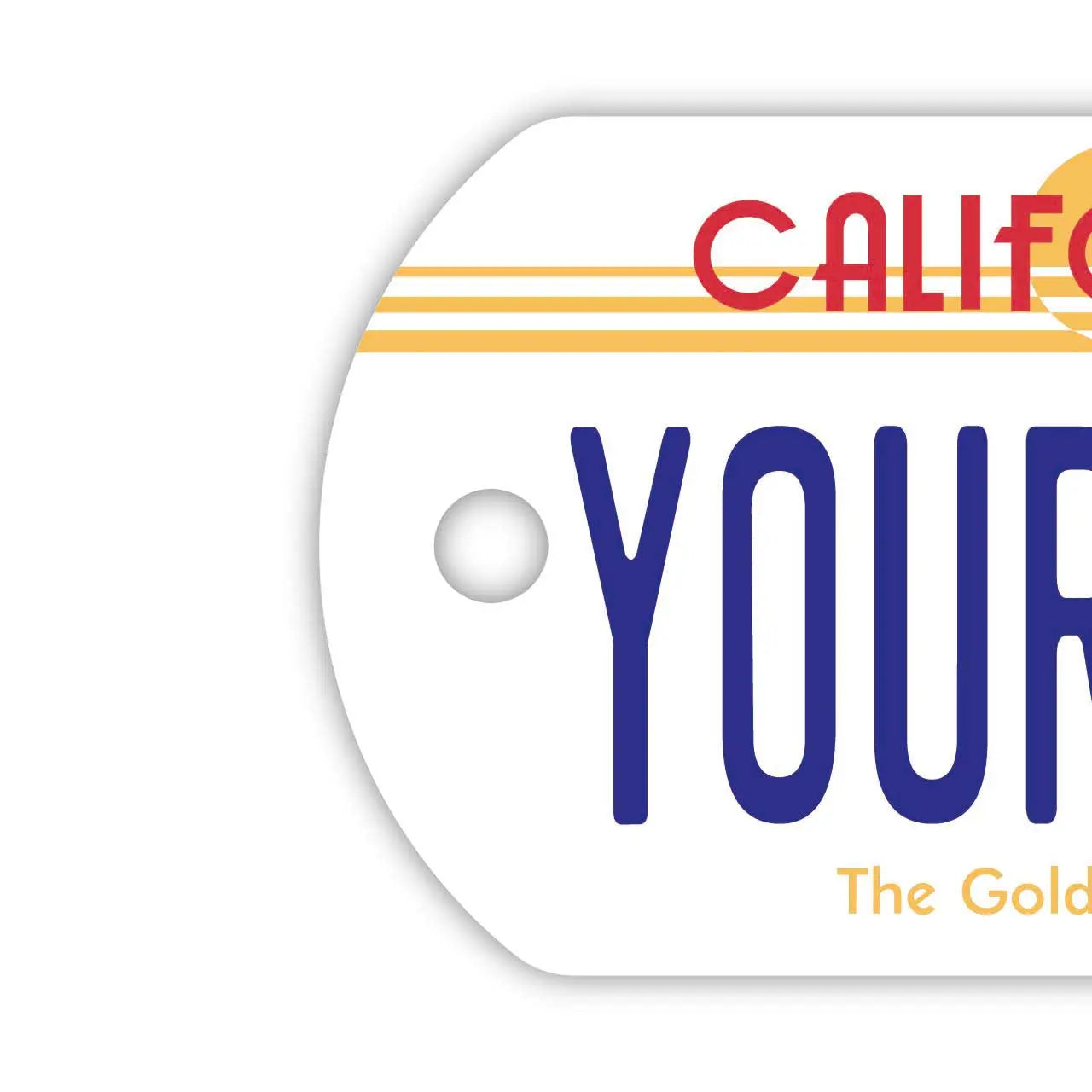 [Dog Tag] California 1980s/Original American License Plate Keychain