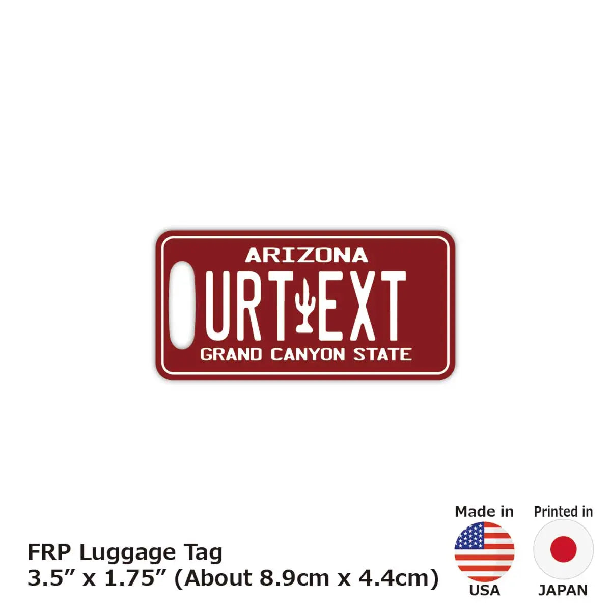 [Luggage Tag] Arizona 1980s / Original American License Plate Shape, Stylish, Anti-Loss Tag