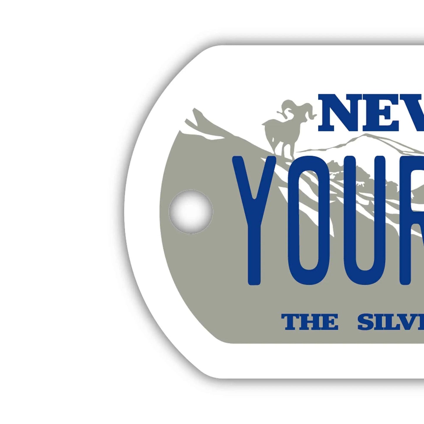 [Dog Tag] Nevada 1980s/Original American License Plate Keychain with Personalization