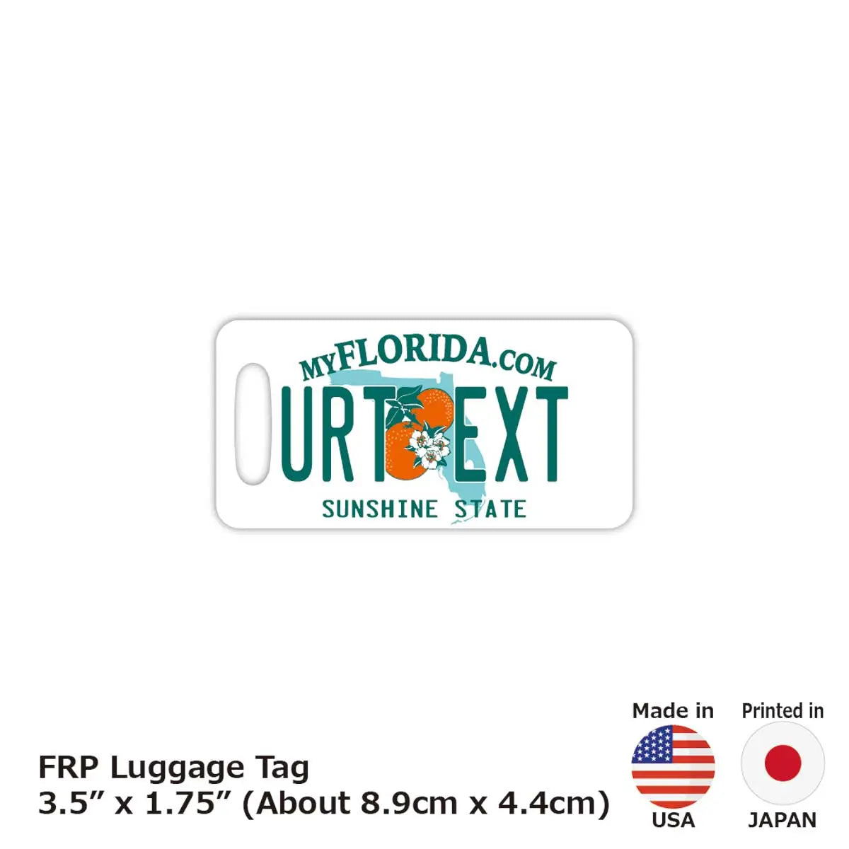 [Luggage Tag] Florida 2000's / Original American License Plate Shape, Stylish, Anti-Loss Tag