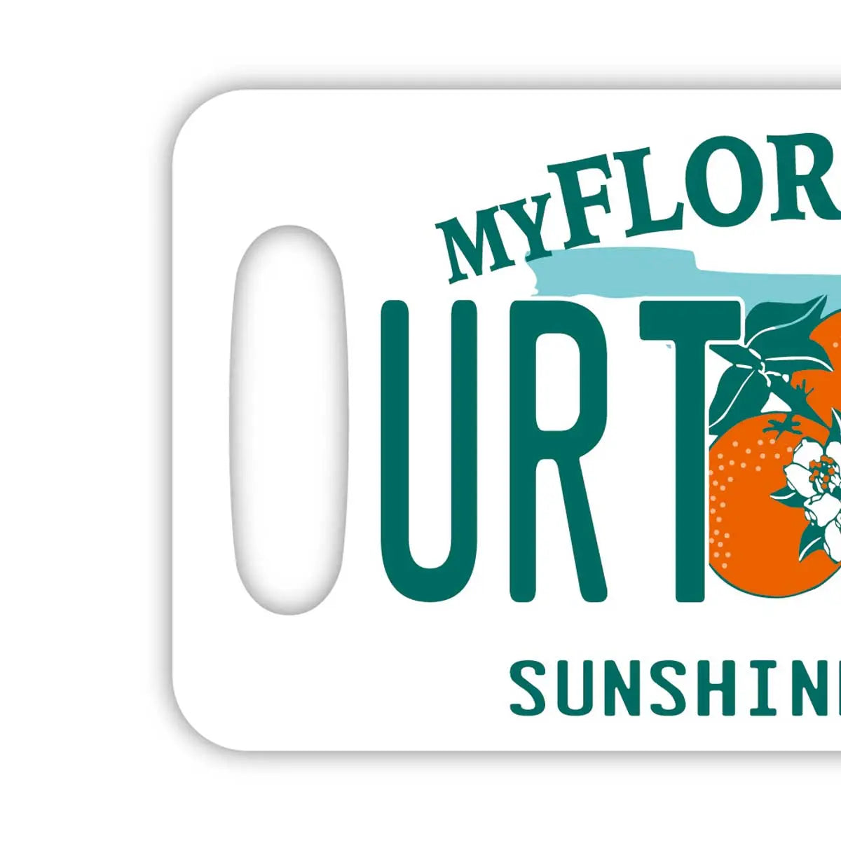[Luggage Tag] Florida 2000's / Original American License Plate Shape, Stylish, Anti-Loss Tag