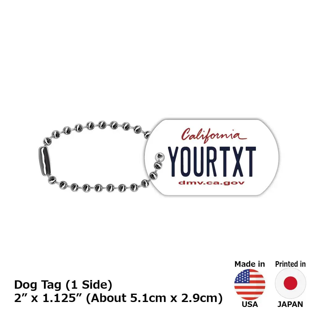 [Dog Tag] California 2011/Original American License Plate-Shaped Personalized Keychain
