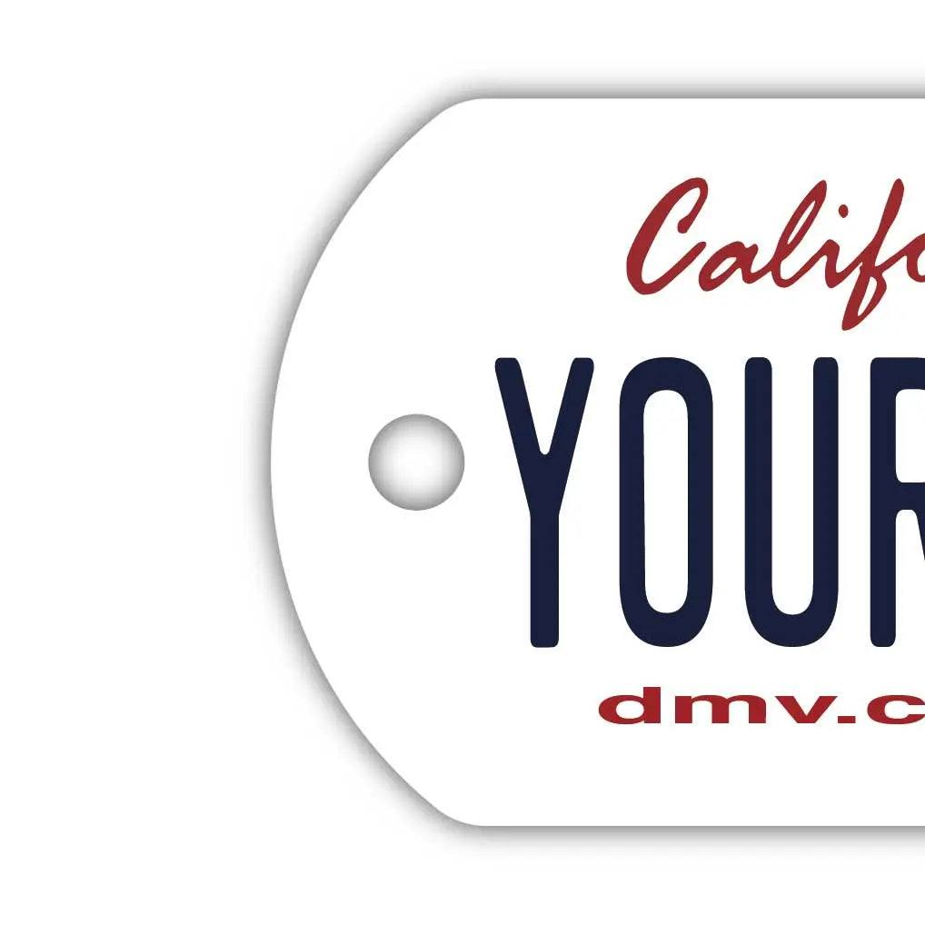 [Dog Tag] California 2011/Original American License Plate-Shaped Personalized Keychain