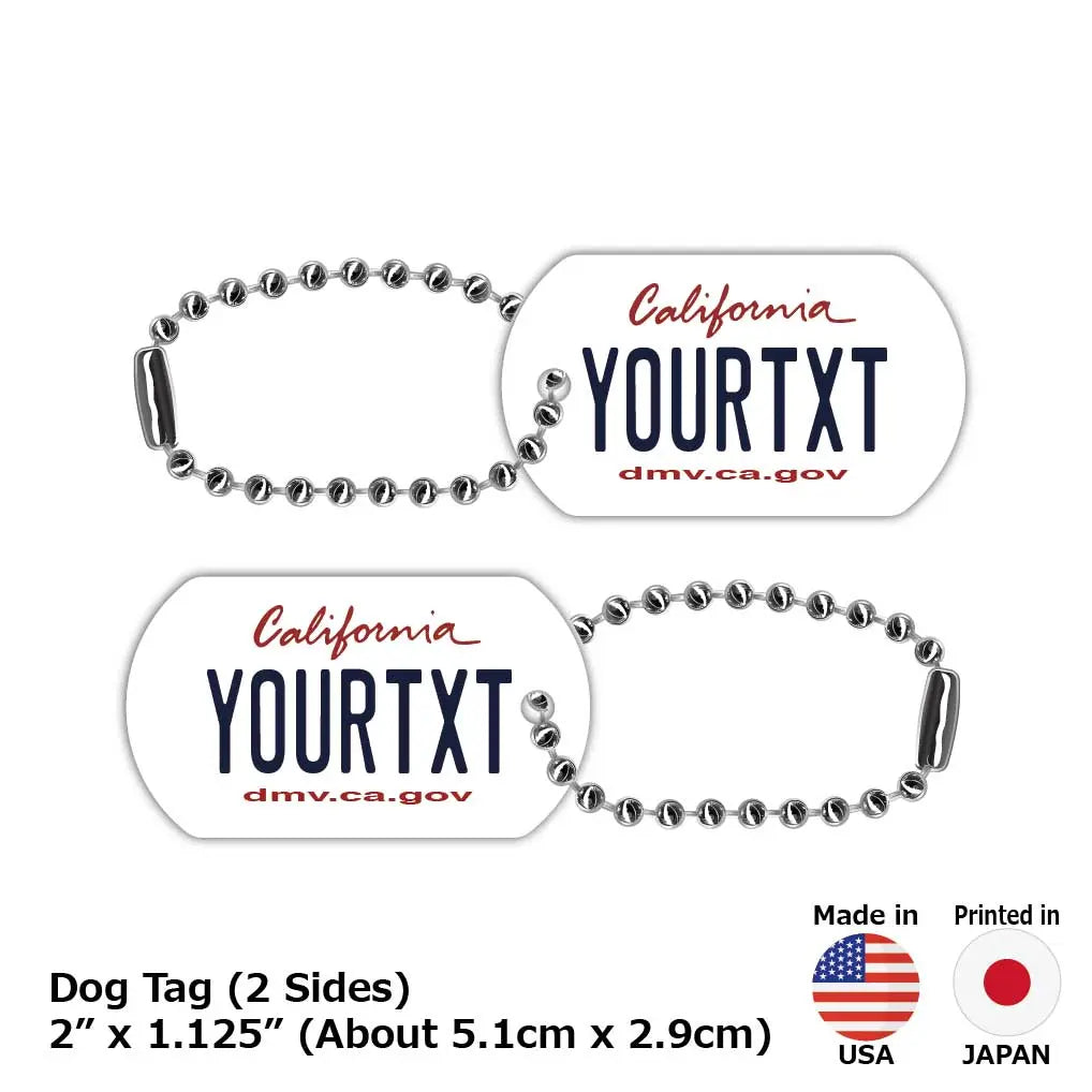 [Dog Tag] California 2011/Original American License Plate-Shaped Personalized Keychain