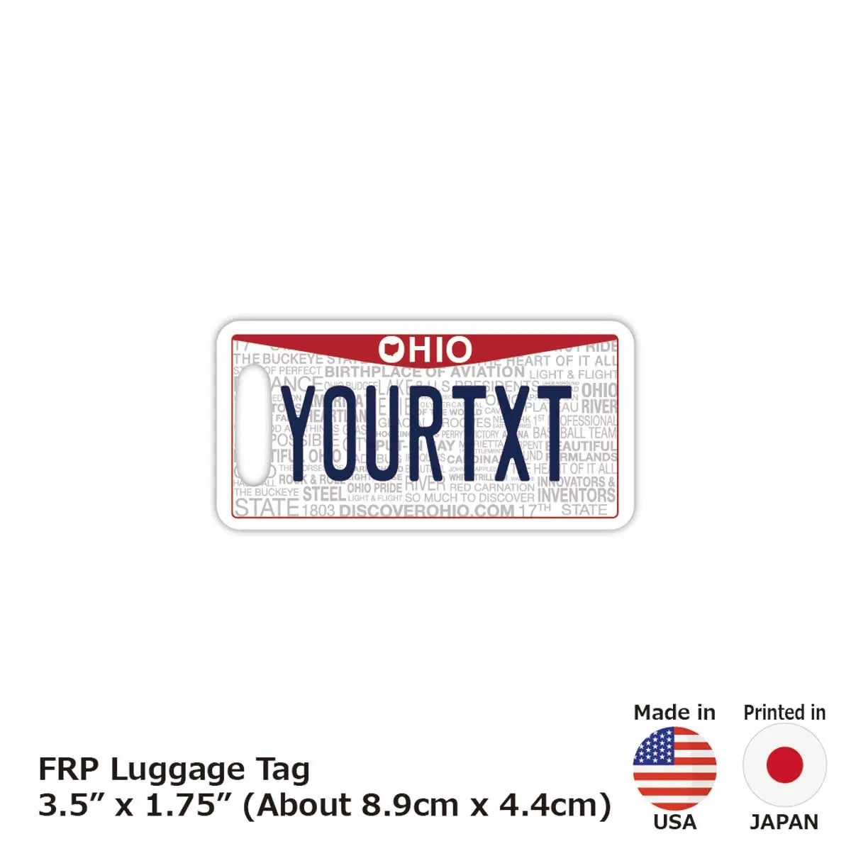 [Luggage Tag] Ohio 2013 / Original American License Plate Shape, Stylish, Anti-Loss Tag