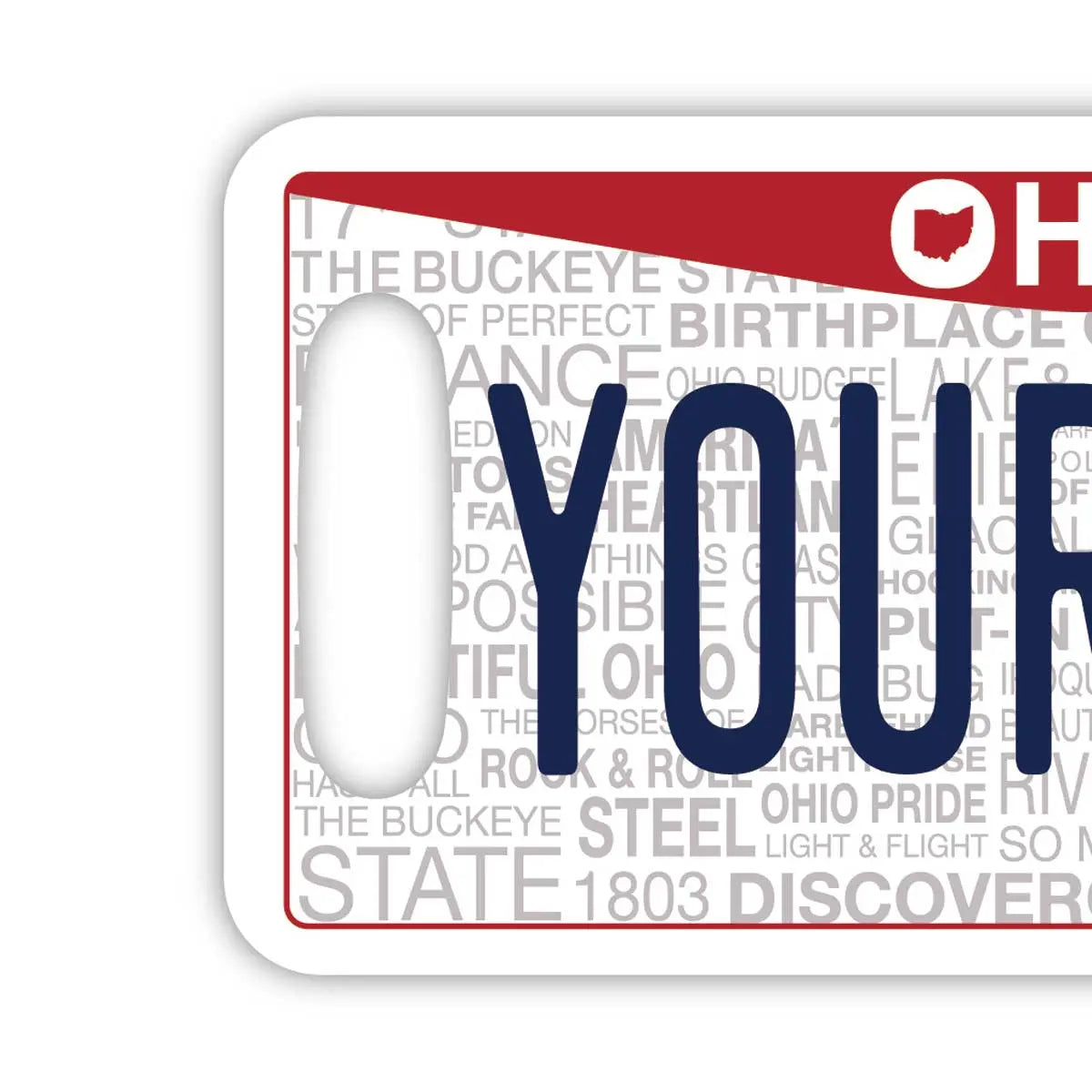 [Luggage Tag] Ohio 2013 / Original American License Plate Shape, Stylish, Anti-Loss Tag