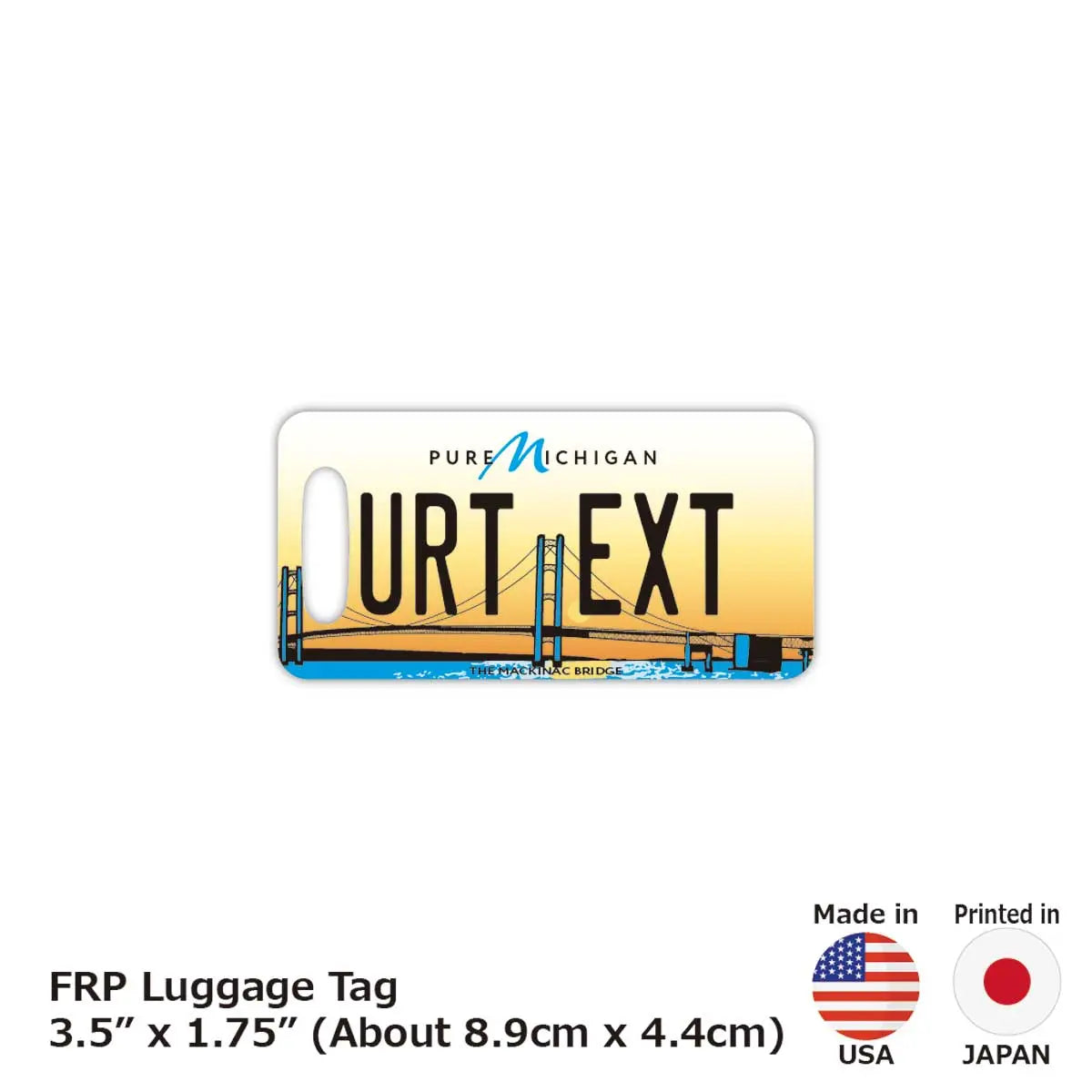 [Luggage Tag] Michigan 2014 / Original American License Plate Shape, Stylish, Anti-Loss Tag