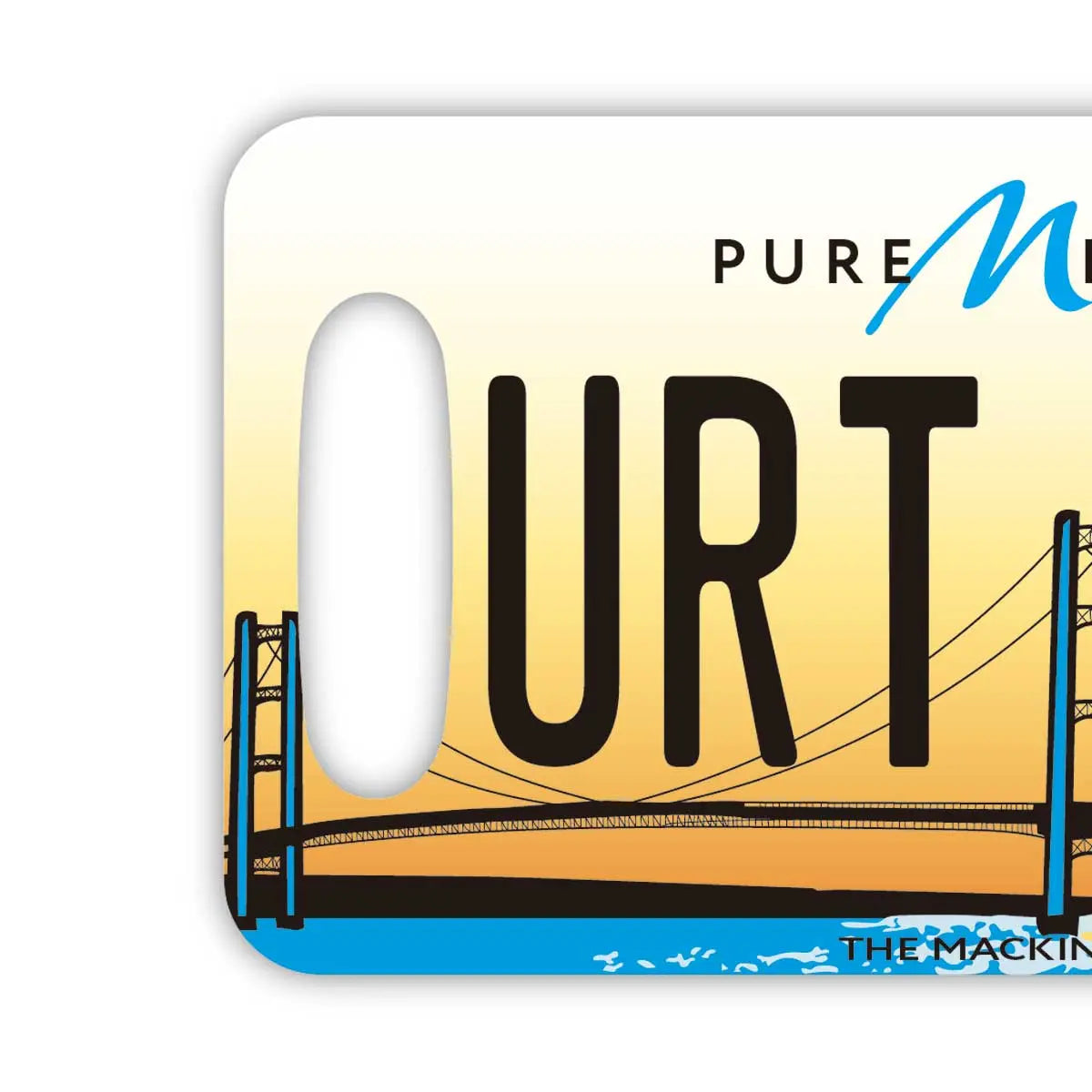 [Luggage Tag] Michigan 2014 / Original American License Plate Shape, Stylish, Anti-Loss Tag