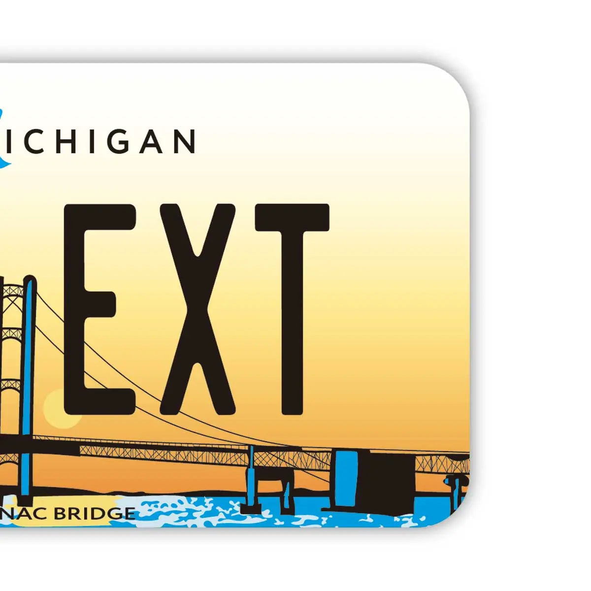 [Luggage Tag] Michigan 2014 / Original American License Plate Shape, Stylish, Anti-Loss Tag