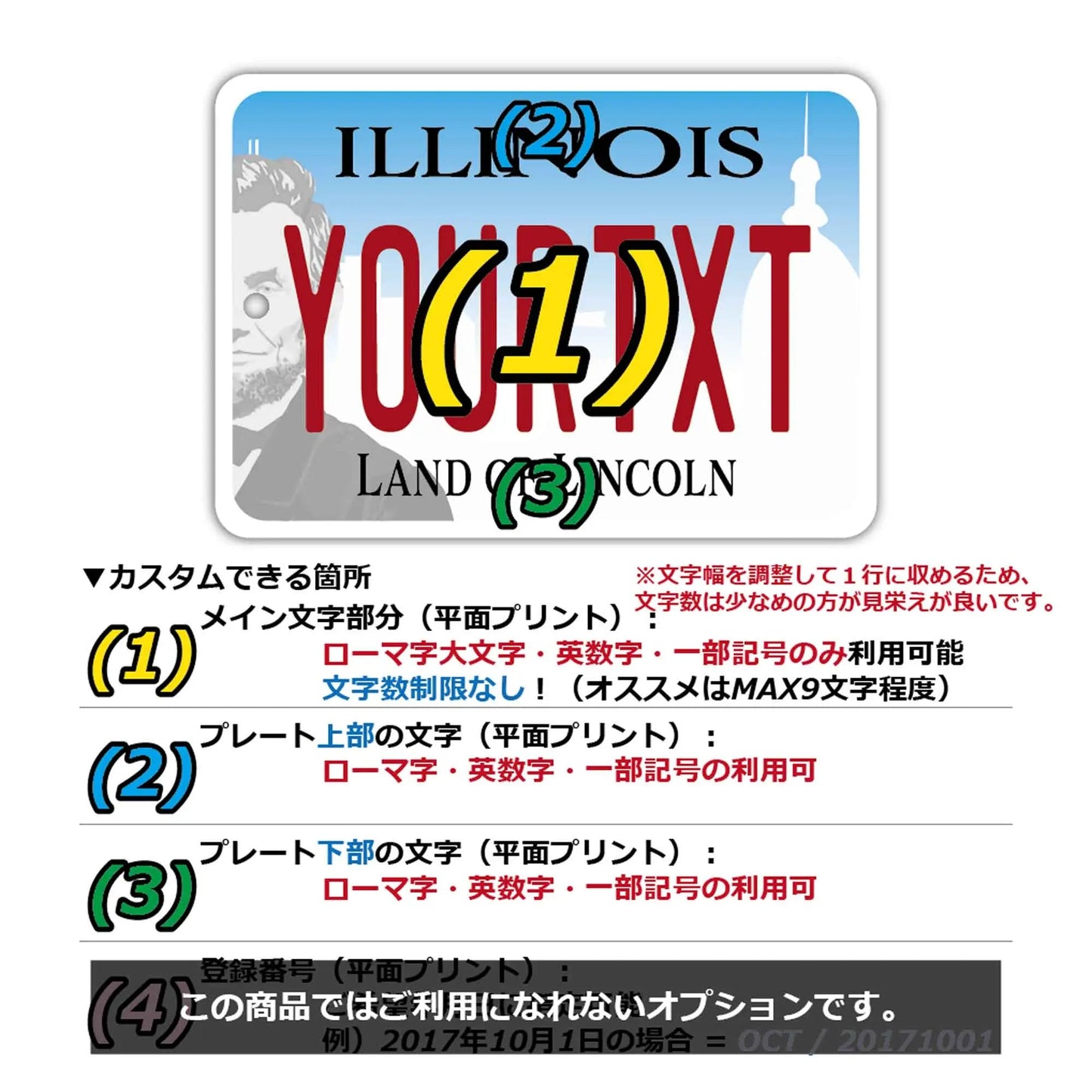 [Mirror Tag] Illinois 2017/Original American License Plate Air Freshener