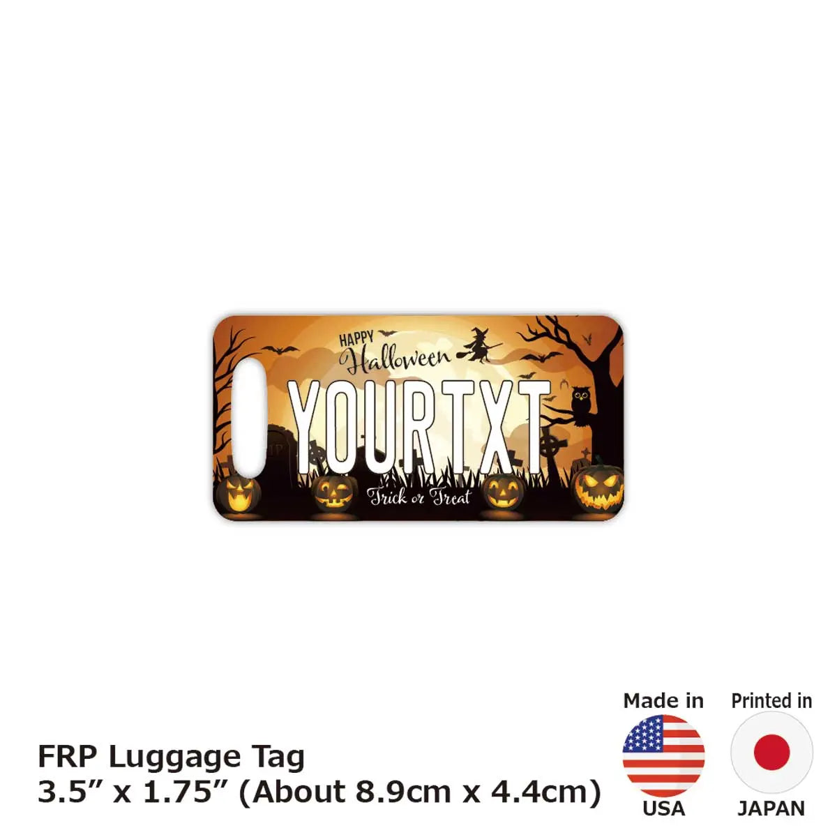 [Luggage Tag] Halloween 2021 / Original American License Plate Shape, Stylish, Anti-Loss Tag