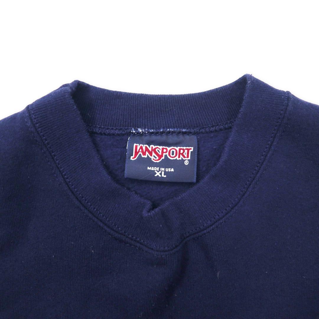 JAN SPORT USA製 90年代 カレッジプリント スウェット XL ネイビー コットン 裏起毛 Penn State Athletics フットボール NITTANY LIONS