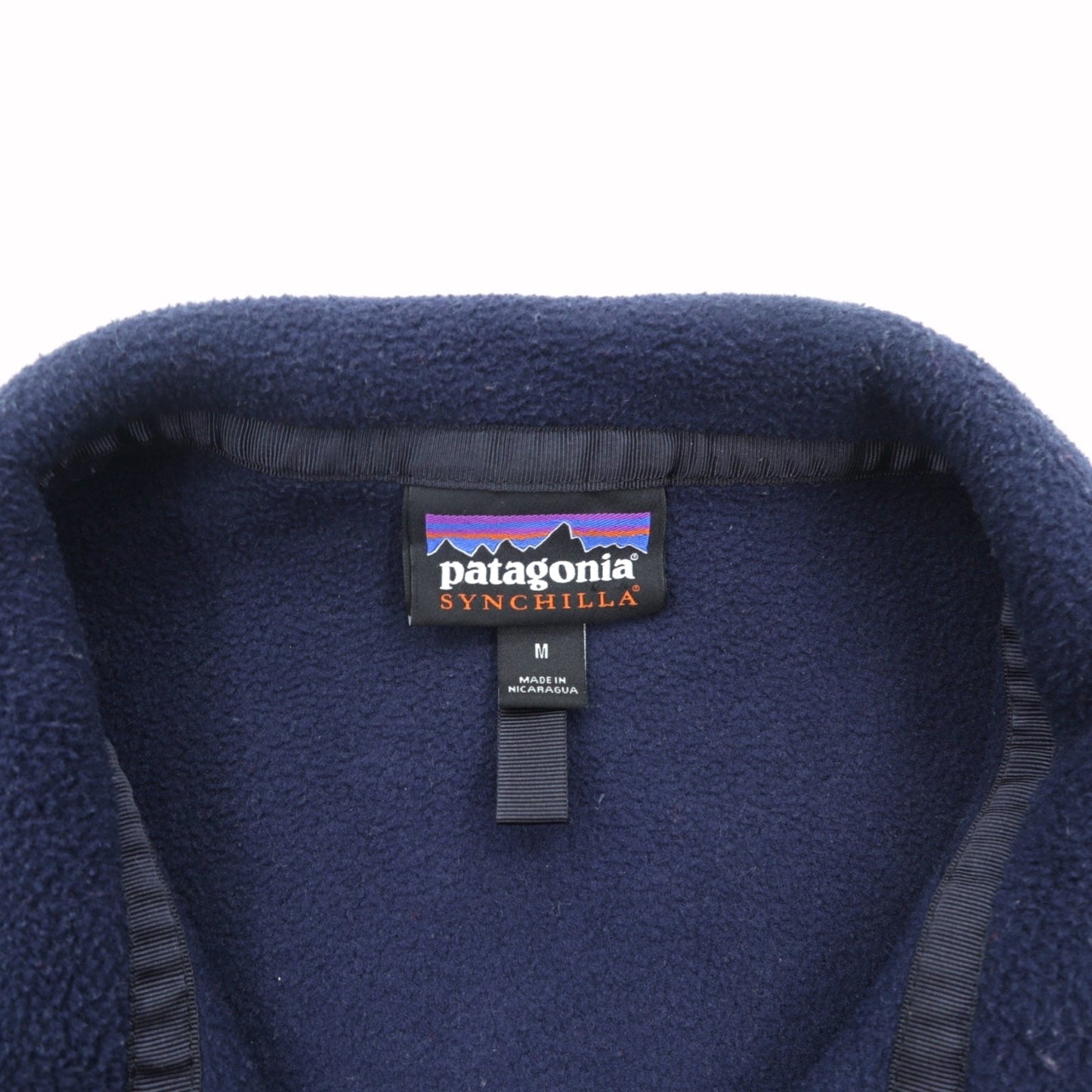 Patagonia シンチラ SYNCHILLA スナップT プルオーバー フリースジャケット M ネイビー バイカラー  ライトウェイト 25580