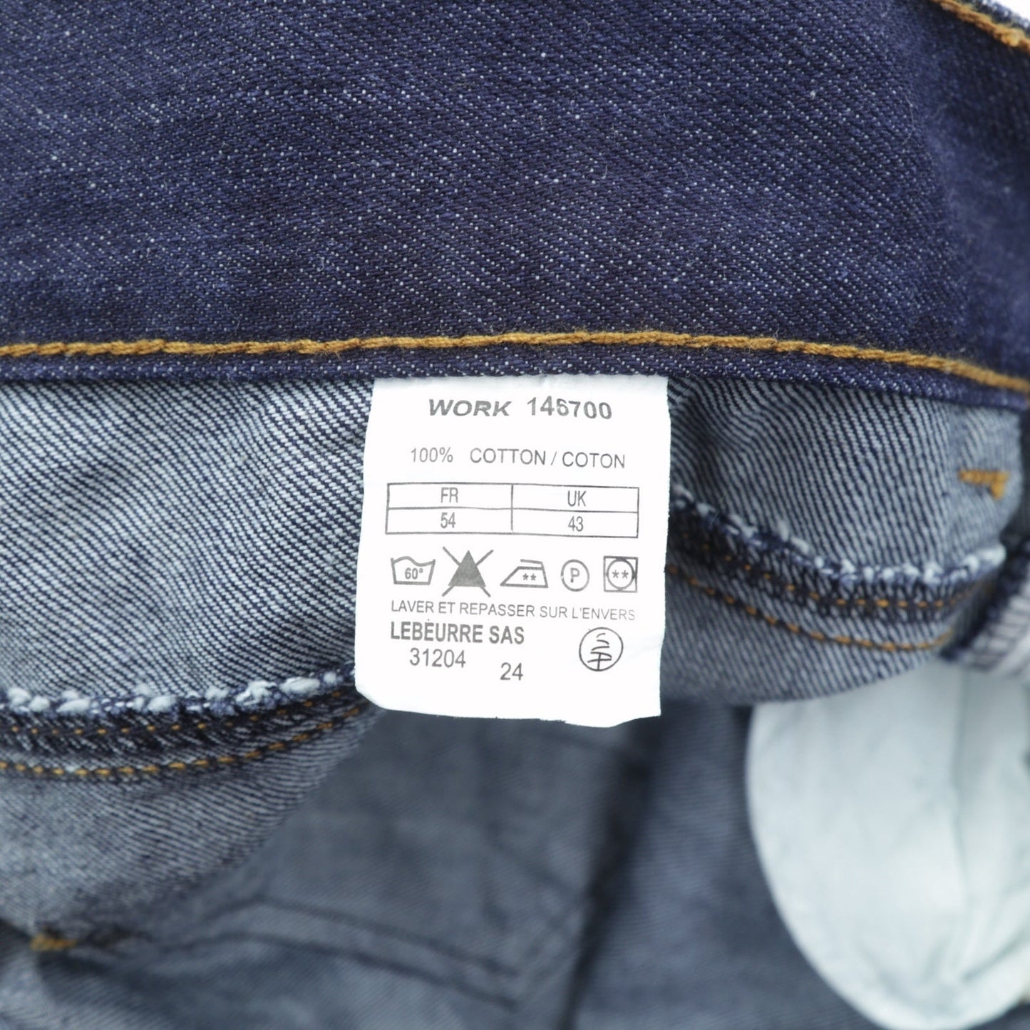 VINTAGE バギー カーゴ デニムパンツ ジーンズ XL ブルー コットン デニム WORKWEAR OUTDOOR 146700 濃紺 ダブルニー