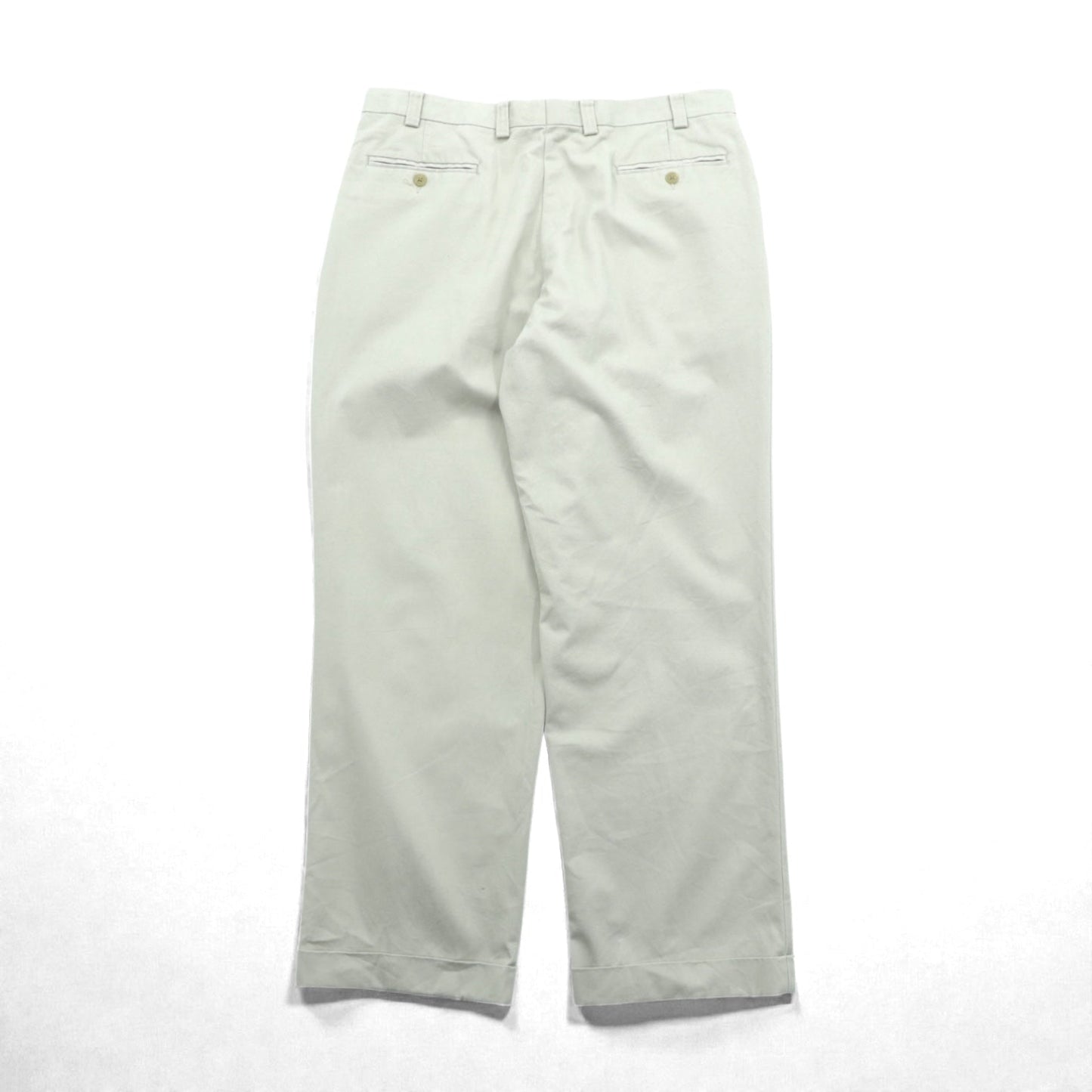 LAUREN RALPH LAUREN 90年代 2タック ワイド チノパンツ スラックス L ベージュ ダブルカフス