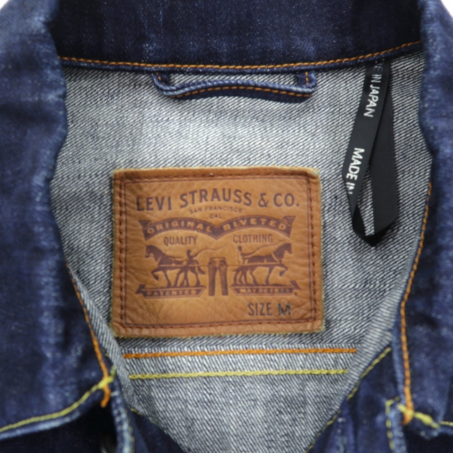 Levi's 日本製 タイプ 2nd デニムジャケット Gジャン M インディゴ PCL15-101B プリーツ レザーパッチ