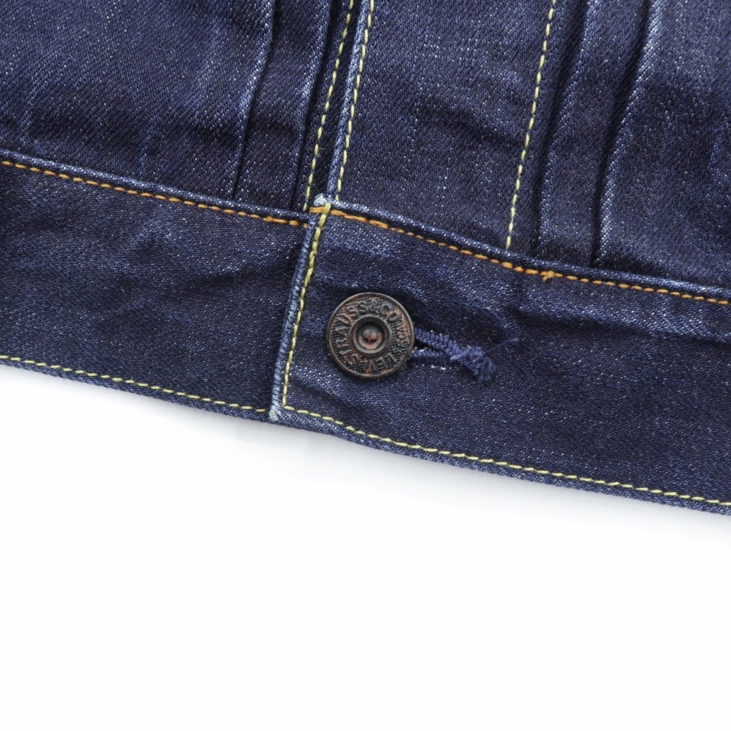 Levi's 日本製 タイプ 2nd デニムジャケット Gジャン M インディゴ PCL15-101B プリーツ レザーパッチ