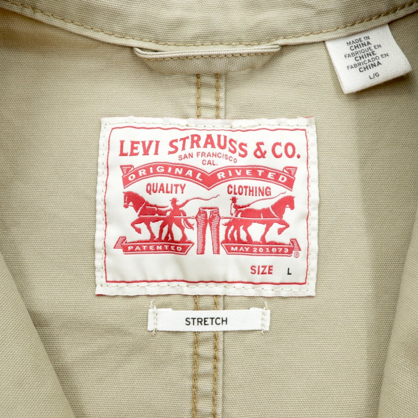 Levi's エンジニアコート カバーオール L ベージュ コットン STRETCH 29655