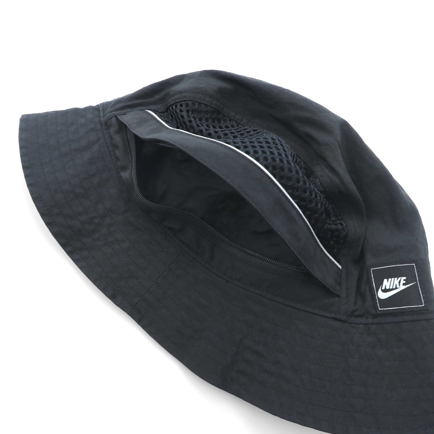 NIKE バケットハット メッシュ ポケット付き ブラック ナイロン Bucket Mesh Cap BV3363-010