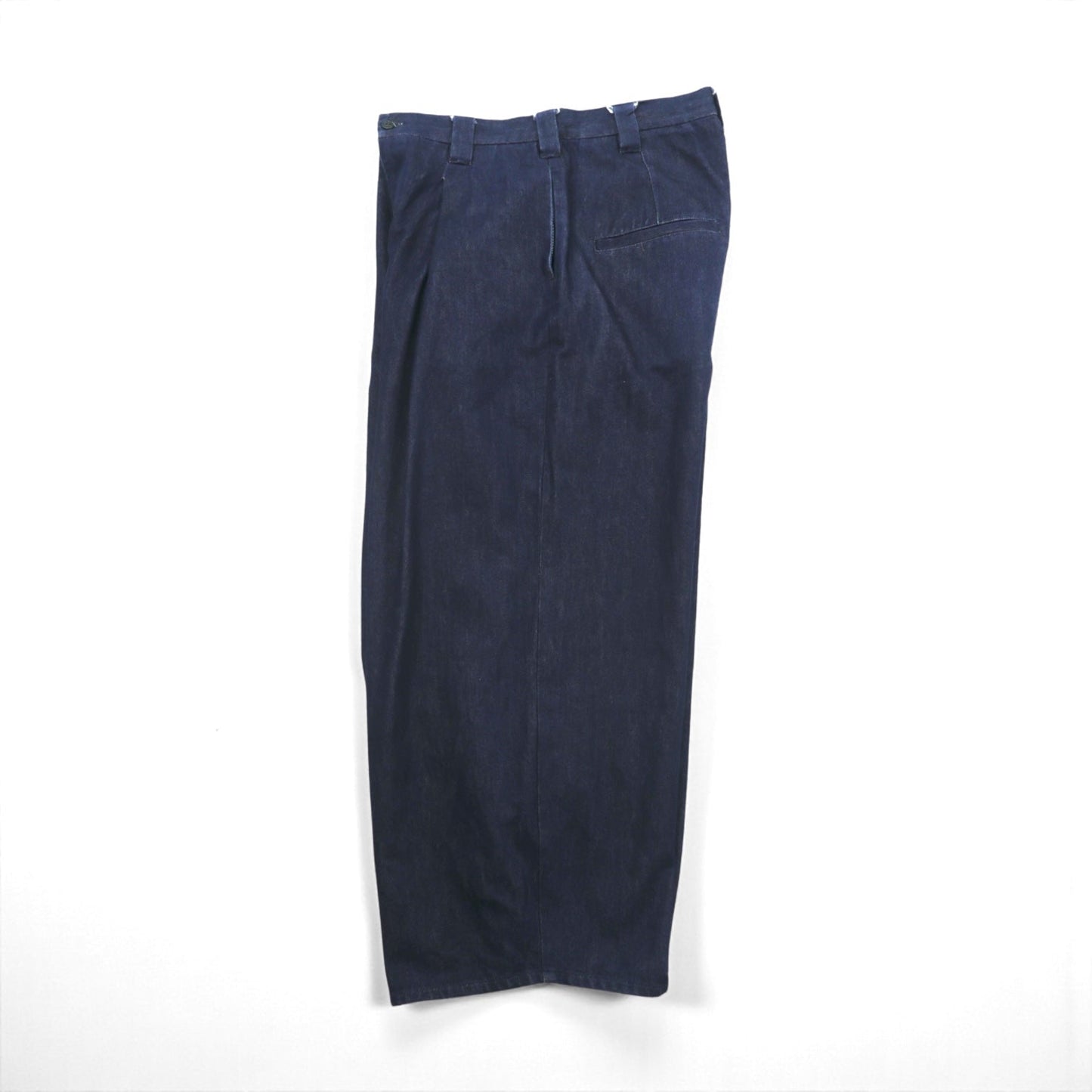VU ヴウ 印 セレクト 取扱い デニム ワイドパンツ L インディゴ タック プリーツ DENIM KNEE WIDE PANTS vu-a22-kb09 日本製