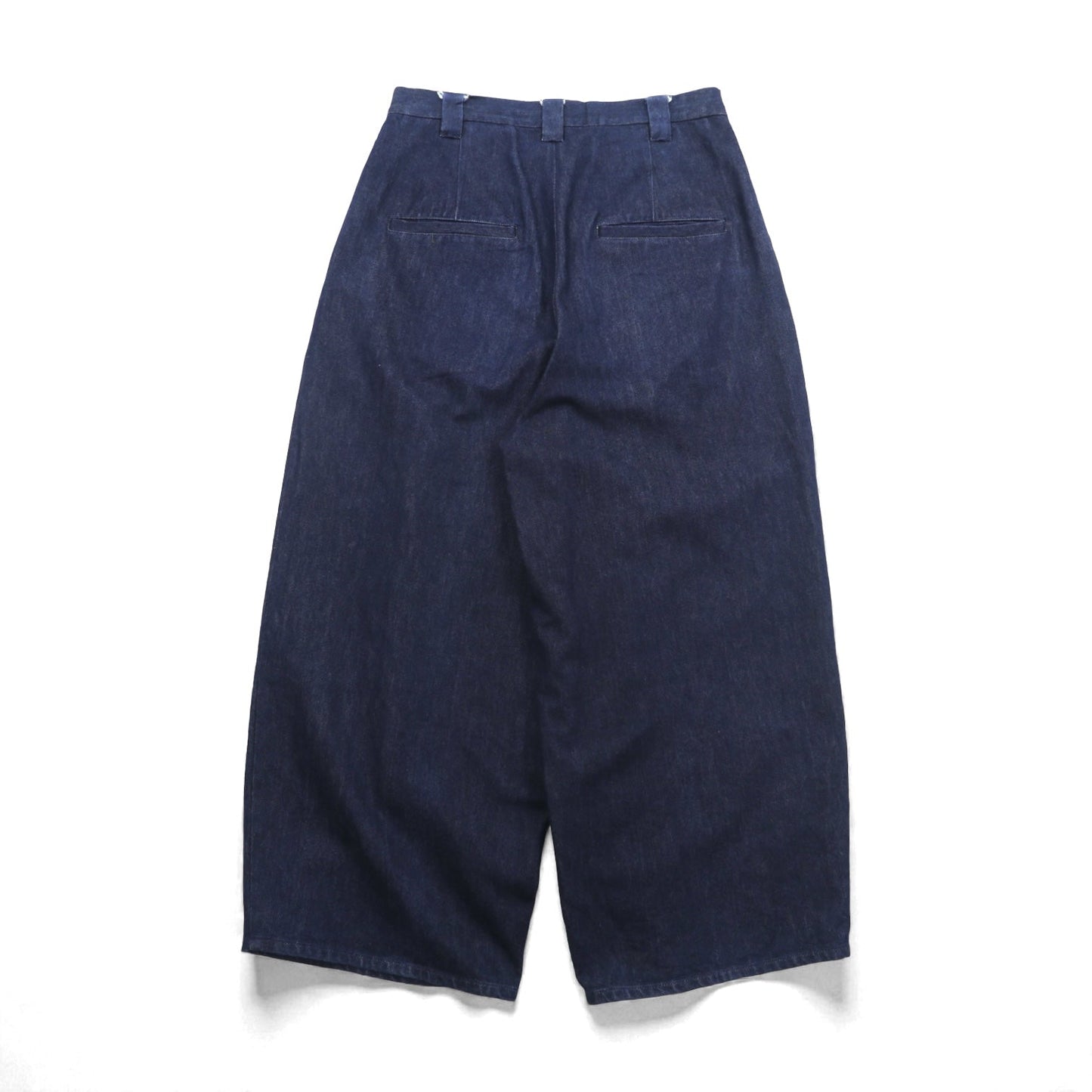 VU ヴウ 印 セレクト 取扱い デニム ワイドパンツ L インディゴ タック プリーツ DENIM KNEE WIDE PANTS vu-a22-kb09 日本製