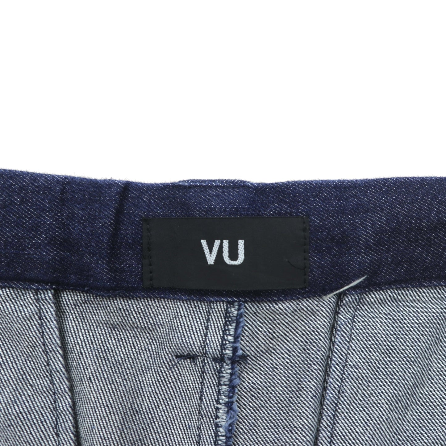 VU ヴウ 印 セレクト 取扱い デニム ワイドパンツ L インディゴ タック プリーツ DENIM KNEE WIDE PANTS vu-a22-kb09 日本製