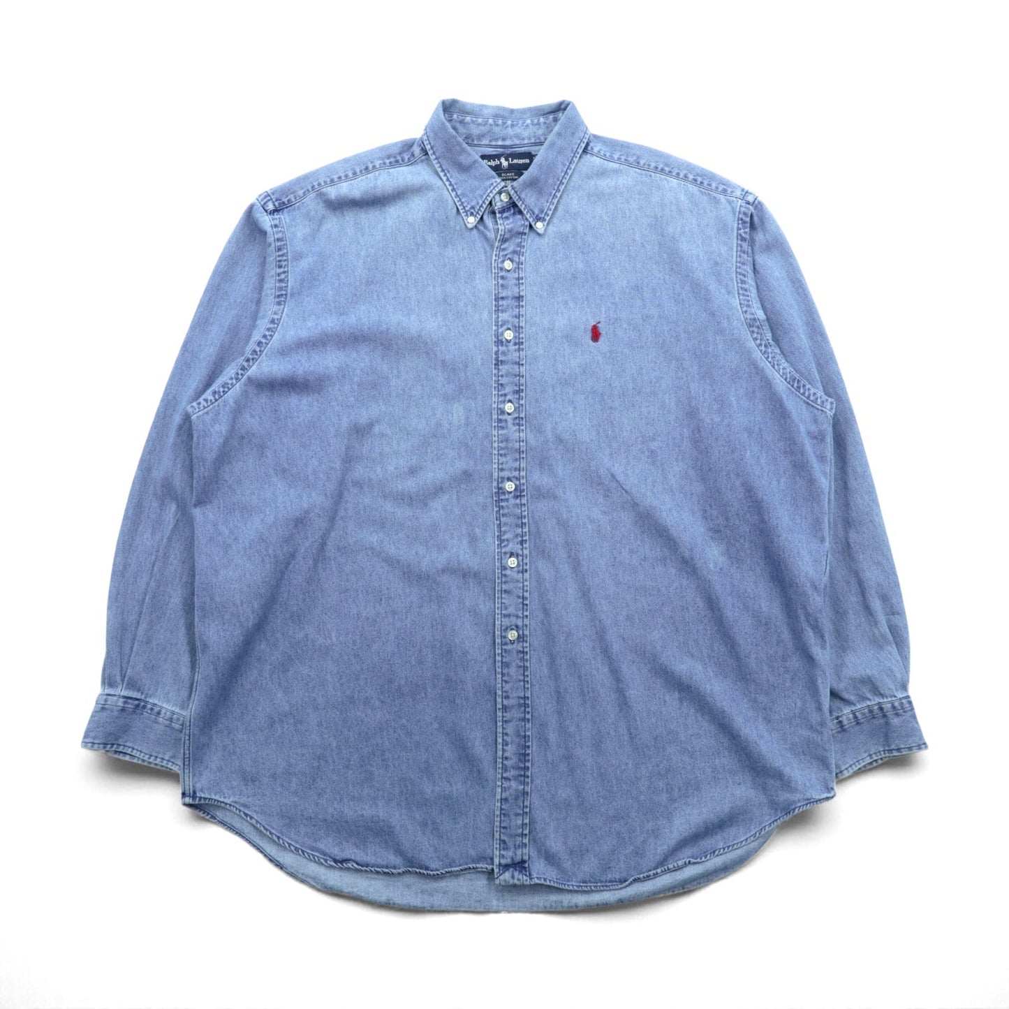 Ralph Lauren 90年代 ボタンダウン デニムシャツ 2XL インディゴ BLAKE スモールポニー刺繍