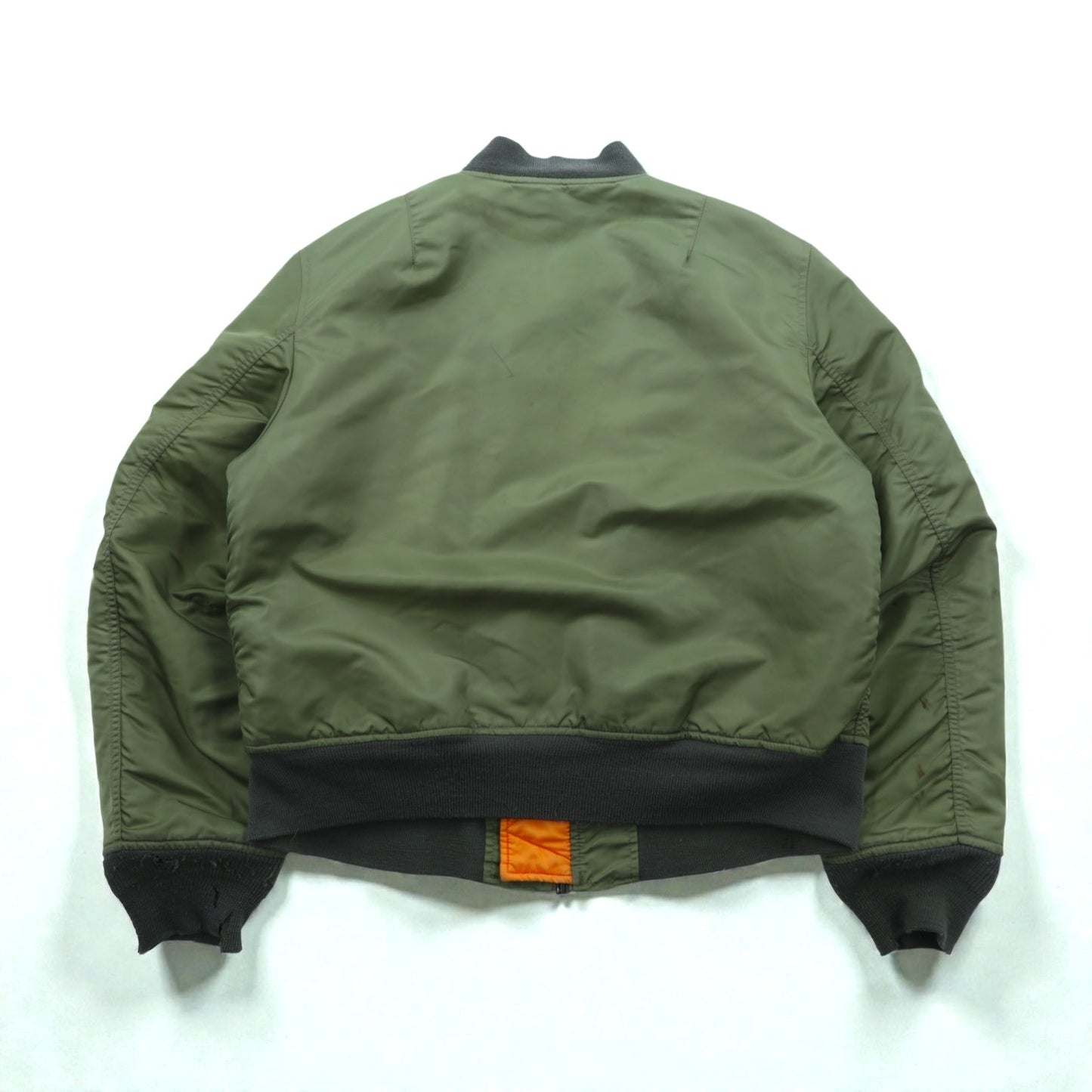 ALPHA INDUSTRIES 90年代 USA製 USAF MA-1 フライトジャケット ボンバージャケット M カーキ ナイロン リバーシブル ミリタリー