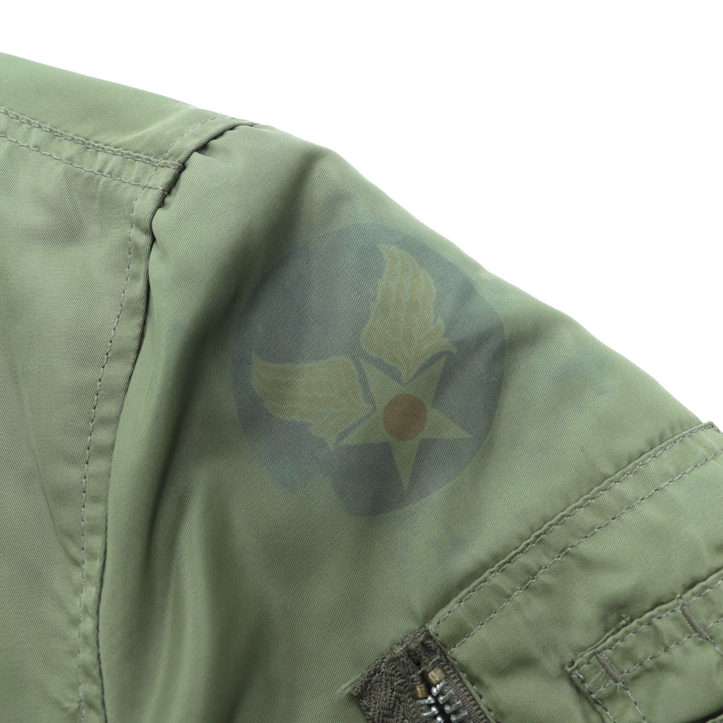 ALPHA INDUSTRIES 90年代 USA製 USAF MA-1 フライトジャケット ボンバージャケット M カーキ ナイロン リバーシブル ミリタリー