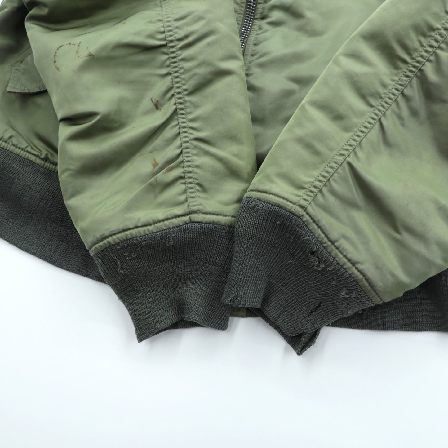 ALPHA INDUSTRIES 90年代 USA製 USAF MA-1 フライトジャケット ボンバージャケット M カーキ ナイロン リバーシブル ミリタリー