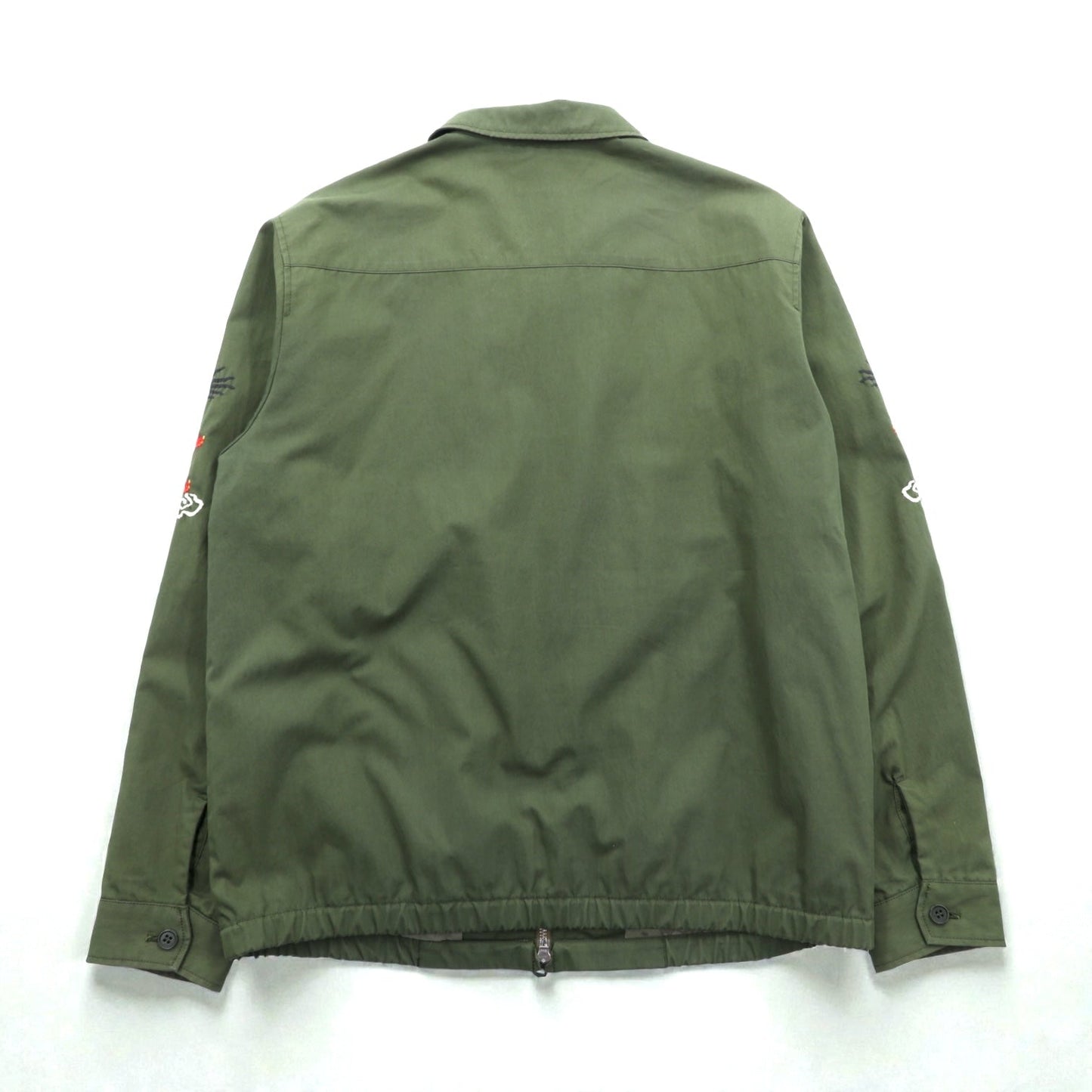 DELUXE スーベニアジャケット SOUVENIR JACKET ベトジャン L カーキ ダブルジップ 鷹 龍 刺繍 日本製