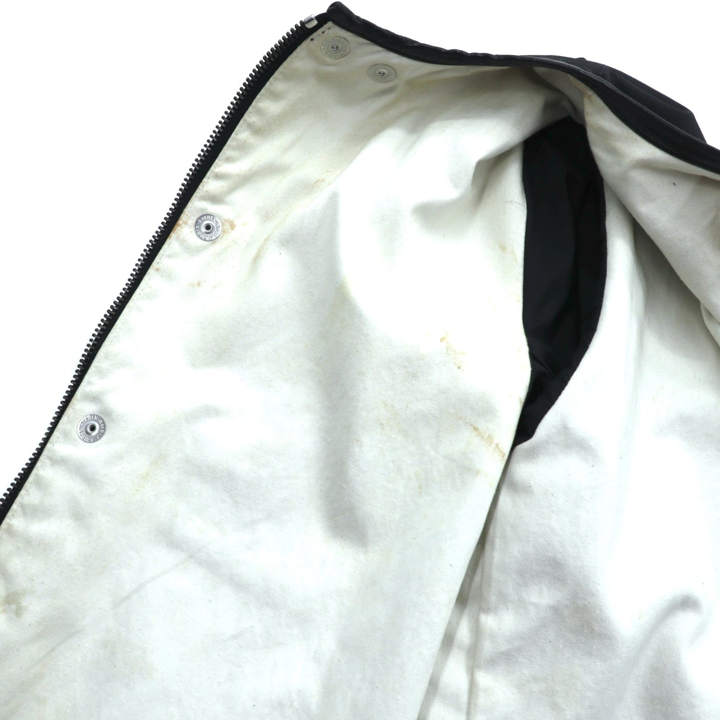 foot the coacher × The British Millerain Co. オイルド ハンティングジャケット ノーカラー ブルゾン L ブラック ダブルジップ 防水 RESISTANT SINGLE JACKET 日本製