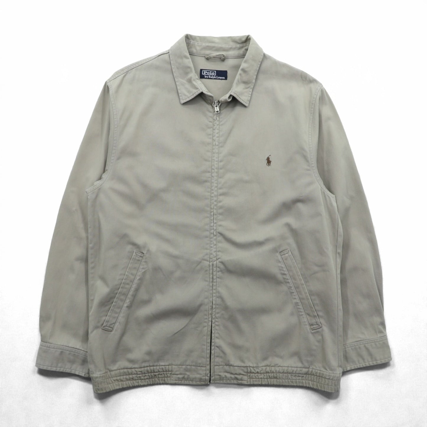 Polo Ralph Lauren 90年代 スウィングトップ ハリントンジャケット XL ベージュ スモールポニー刺繍 チンストラップ