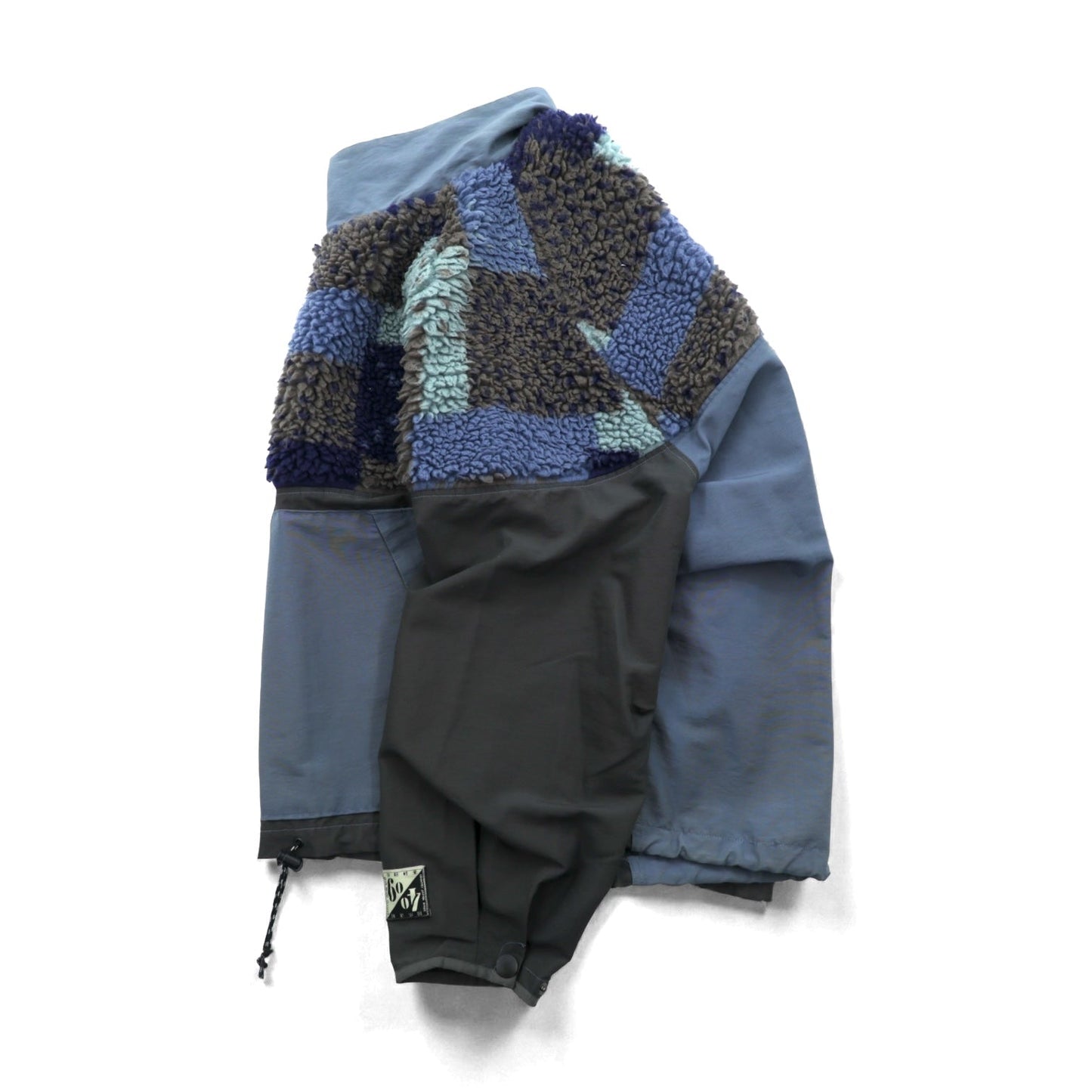 KAPITAL 日本製 60/40 クロス ツギハギ ボア フリースジャケット アノラック L ドローコード TUGIHAGI FLEECE HUTTE ANORAK K2110LJ085