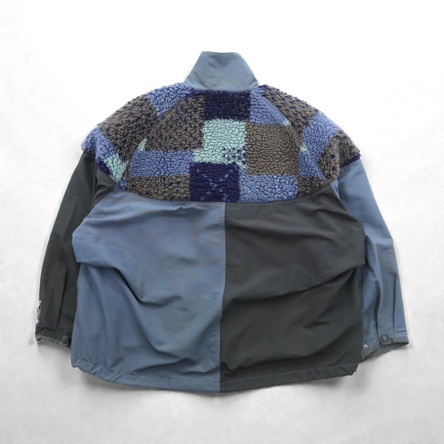 KAPITAL 日本製 60/40 クロス ツギハギ ボア フリースジャケット アノラック L ドローコード TUGIHAGI FLEECE HUTTE ANORAK K2110LJ085