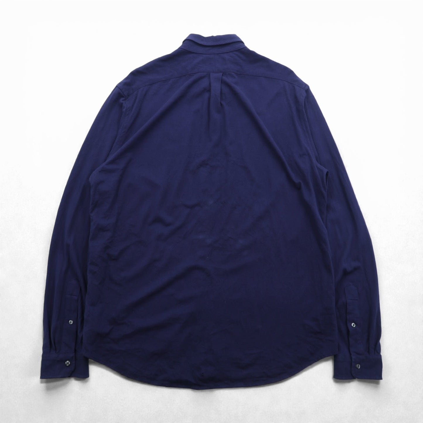 Ralph Lauren ニットオックスフォード ボタンダウン シャツ XL ネイビー KNIT OXFORD スモールポニー刺繍