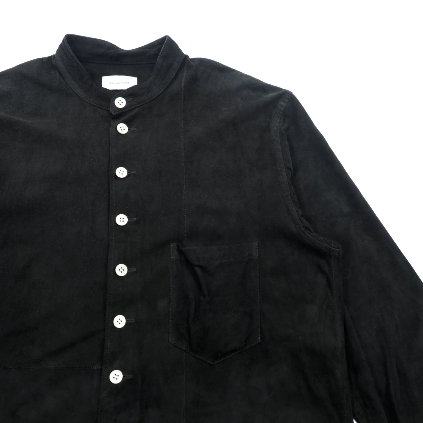 BED J.W FORD 日本製 Suede Leather Blouse シャツ M ブラック カンガルーレザー 夜明け 新世界 21SS-B-BL10