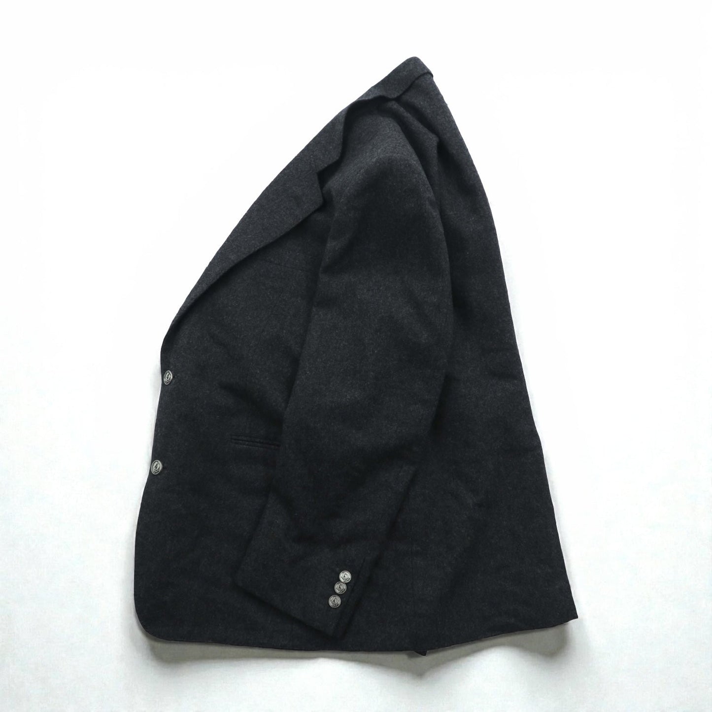 Christian Dior 80年代 日本製 ヴィンテージ ブレザー 2B テーラードジャケット ブレザー XL グレー ウール メタルボタン