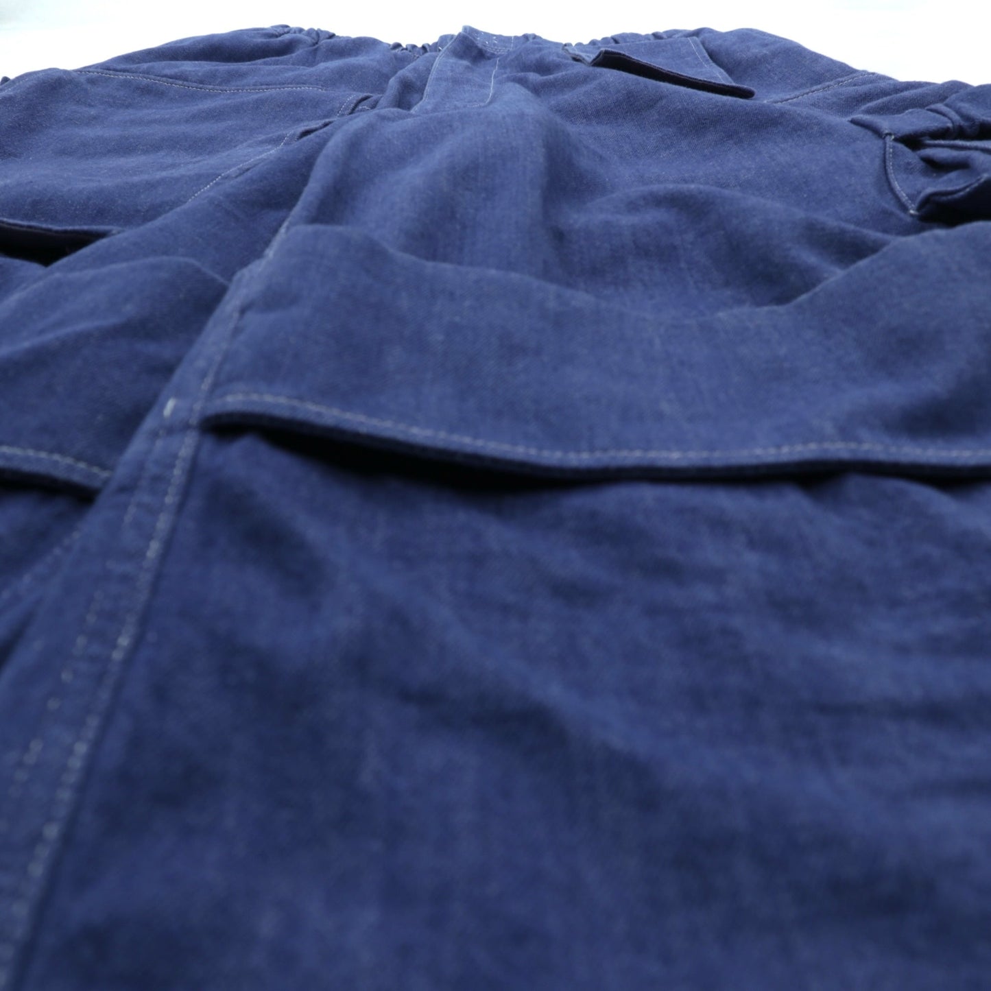 Sasquatchfabrix. 日本製 UTILITY FULL FLAP DENIM PANTS ワイド デニム カーゴパンツ M インディゴ 24SS-PA9-003