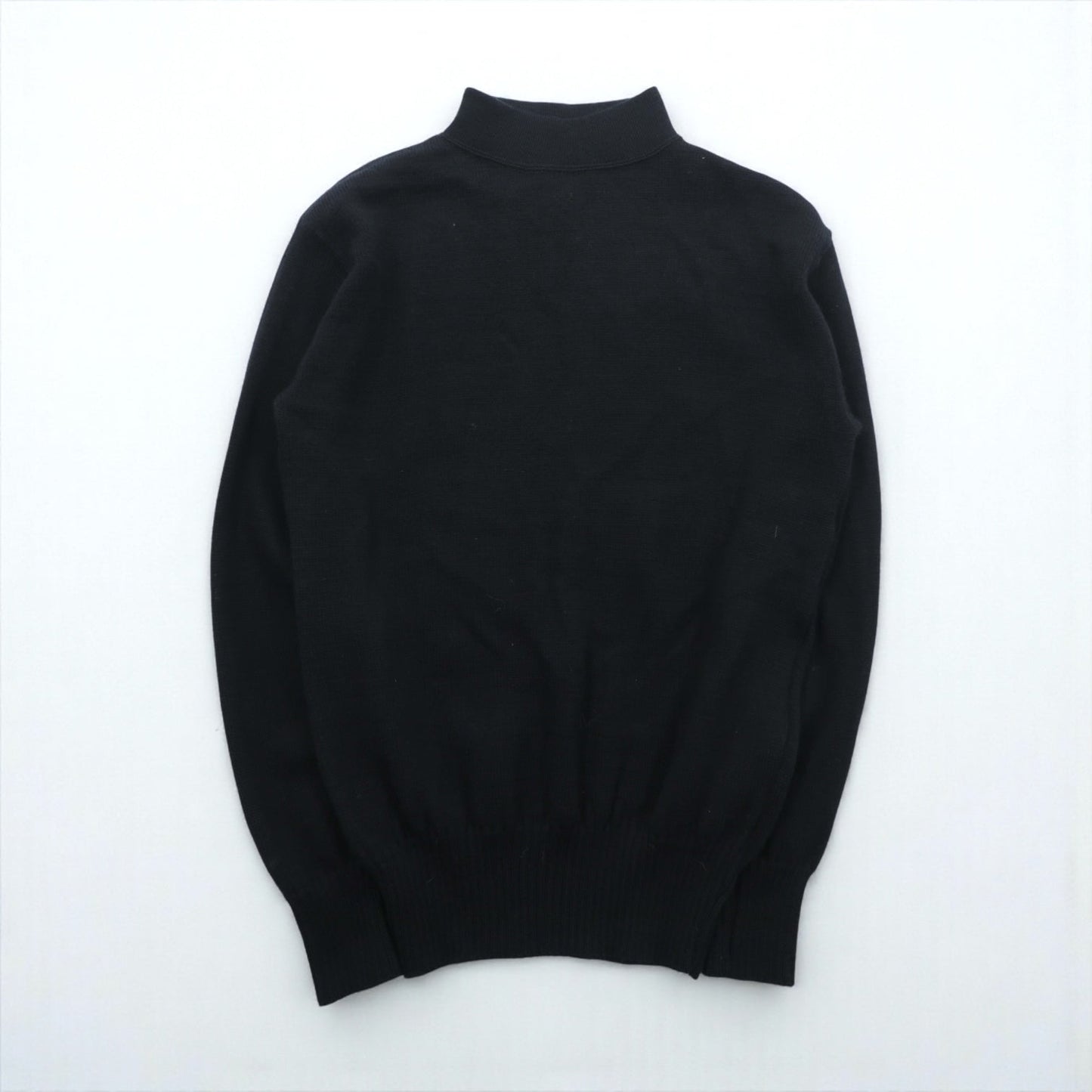 VINTAGE 00年代 US NAVY 米海軍 モックネック ニット セーター M ブラック ウール 8405-01-214-4002 MITTS NITTS INC