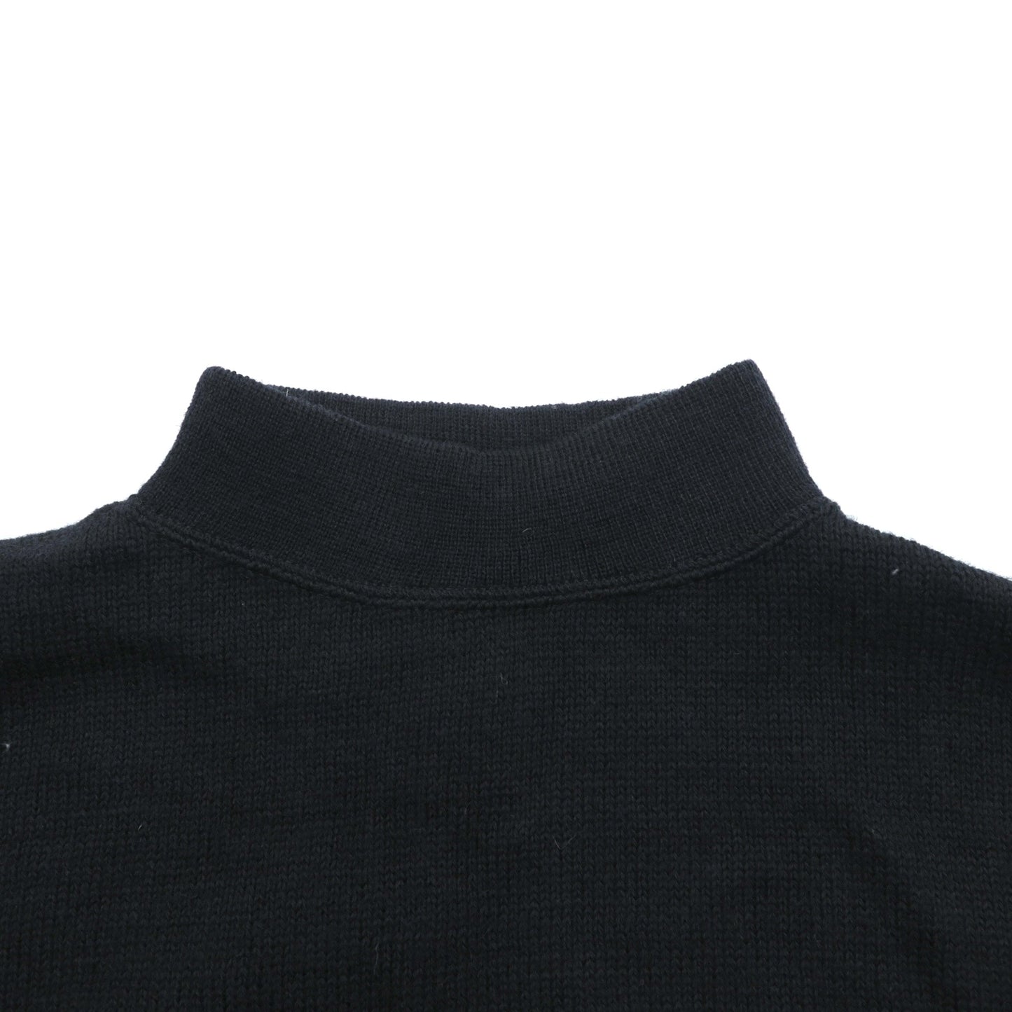 VINTAGE 00年代 US NAVY 米海軍 モックネック ニット セーター M ブラック ウール 8405-01-214-4002 MITTS NITTS INC